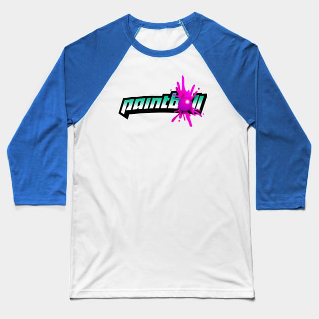 Paintball exploding logo Baseball T-Shirt by MplusC